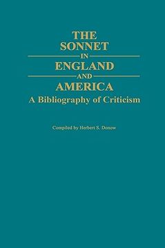 portada the sonnet in england and america: a bibliography of criticism (en Inglés)