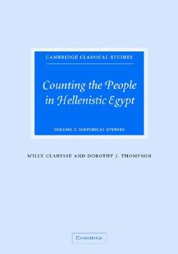 portada Counting the People in Hellenistic Egypt: Volume 2, Historical Studies Hardback: Historical Studies vol 2 (Cambridge Classical Studies) (en Inglés)