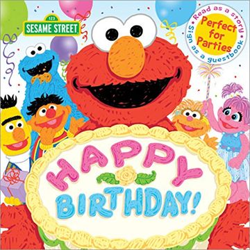 portada Happy Birthday!: A Birthday Party Book (Sesame Street Scribbles) (en Inglés)