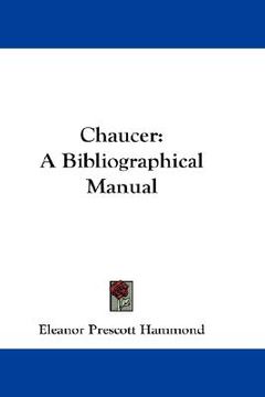 portada chaucer: a bibliographical manual (en Inglés)