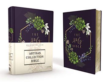 portada Niv, Artisan Collection Bible, Cloth Over Board, Navy Floral, Designed Edges Under Gilding, red Letter Edition, Comfort Print (en Inglés)
