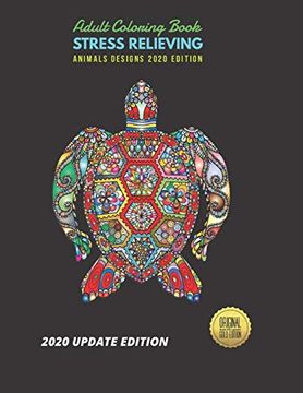 portada Adult Coloring Book: Stress Relieving Animals Designs 2020 Edition (Craftcolor 2020) (en Inglés)