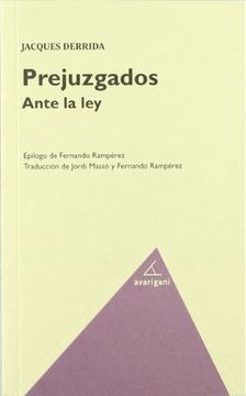 portada Prejuzgados: Ante la ley (in Spanish)