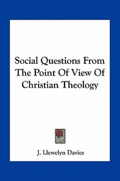 portada social questions from the point of view of christian theology (in English)