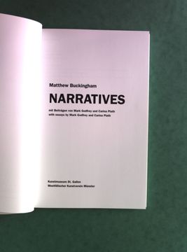 portada Narratives. Kunstmuseum st. Gallen/Westfällischer Kunstverein Münster.