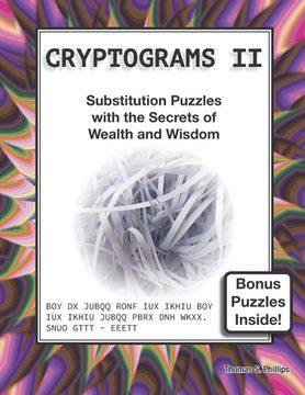 portada Cryptograms II: Substitution Puzzles with the Secrets of Wealth and Wisdom (en Inglés)