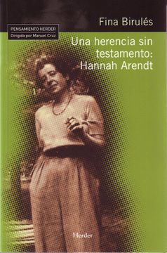 portada Una Herencia sin Testamento: Hannah Arendt