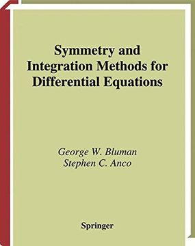 portada Symmetry and Integration Methods for Differential Equations (in English)