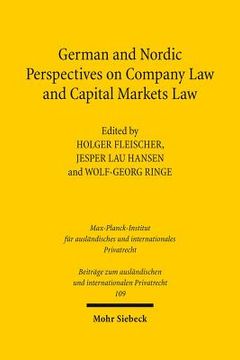 portada German and Nordic Perspectives on Company Law and Capital Markets Law