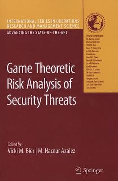 portada game theoretic risk analysis of security threats (en Inglés)