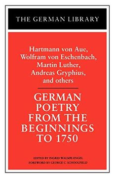 portada German Poetry From the Beginnings to 1750 (en Inglés)