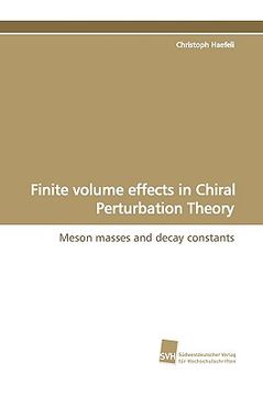 portada finite volume effects in chiral perturbation theory (en Inglés)