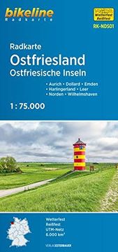 portada Radkarte Ostfriesland Ostfriesische Inseln 1: 75. 000 (en Alemán)