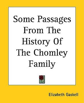 portada some passages from the history of the chomley family (en Inglés)