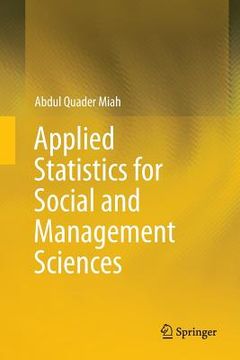 portada Applied Statistics for Social and Management Sciences (en Inglés)