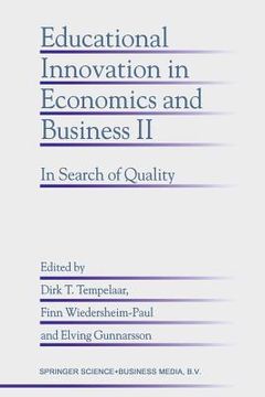 portada Educational Innovation in Economics and Business II: In Search of Quality (in English)