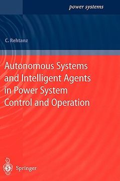 portada autonomous systems and intelligent agents in power system control and operation (en Inglés)