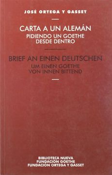 portada Carta a un alemán pidiendo un Goethe desde dentro = Brief an einen deutschen = Um einen Goethe von innen bittend (in Spanish)