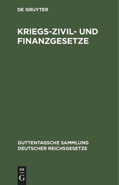 portada Kriegs-Zivil- und Finanzgesetze (en Alemán)