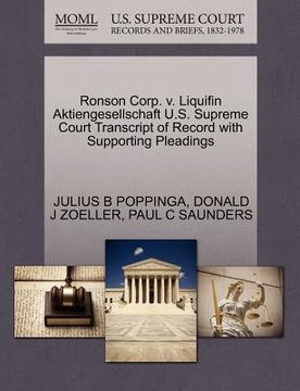 portada ronson corp. v. liquifin aktiengesellschaft u.s. supreme court transcript of record with supporting pleadings (en Inglés)