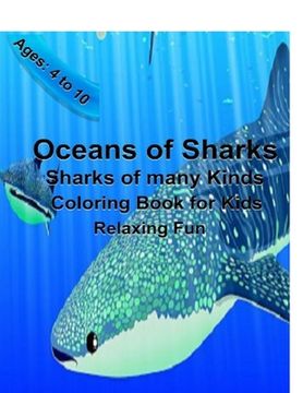 portada Oceans of Sharks Coloring book: Sharks of Many Kinds