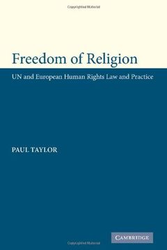 portada Freedom of Religion: Un and European Human Rights law and Practice (en Inglés)
