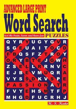 portada ADVANCED LARGE PRINT Word Search Puzzles (en Inglés)