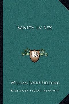 portada sanity in sex (en Inglés)