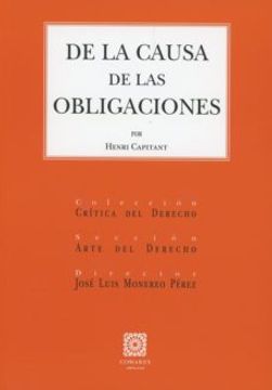 portada De la Causa de las Obligaciones (in Spanish)