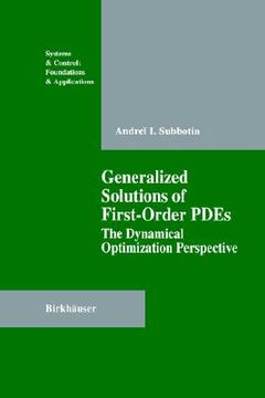 portada generalized solutions of first order pdes: the dynamical optimization perspective (en Inglés)