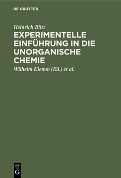 portada Experimentelle Einführung in die Unorganische Chemie (en Alemán)