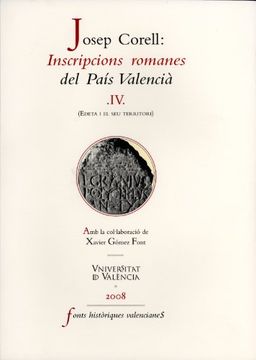 portada josep corell:inscripcions romanes iv del pais valencia