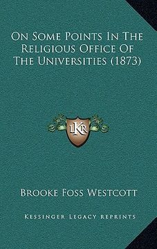 portada on some points in the religious office of the universities (1873) (in English)