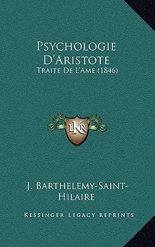 portada psychologie d'aristote: traite de l'ame (1846) (en Inglés)