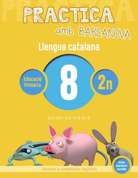 portada Quadern llengua 8 2n primaria practica (en Catalá)