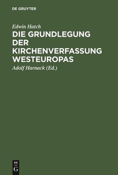portada Die Grundlegung der Kirchenverfassung Westeuropas (in German)