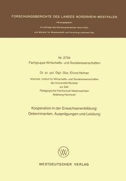 portada Kooperation in Der Erwachsenenbildung: Determinanten, Ausprägungen Und Leistung (in German)
