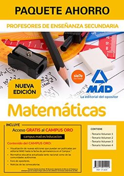 portada Paquete Ahorro Matemáticas Cuerpo de Profesores de Enseñanza Secundaria (in Spanish)