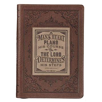 portada Journal Classic Zippered Luxleather a Man'S Heart - Prov 16: 9; (in English)