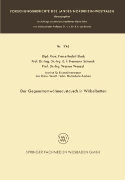 portada Der Gegenstromwärmeaustausch in Wirbelbetten (Forschungsberichte des Landes Nordrhein-Westfalen) (German Edition)