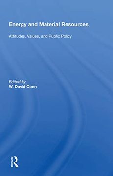 portada Energy and Material Resources: Attitudes, Values, and Public Policy (in English)
