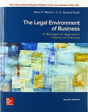 portada Ise Legal Environment of Business, a Managerial Approach: Theory to Practice 