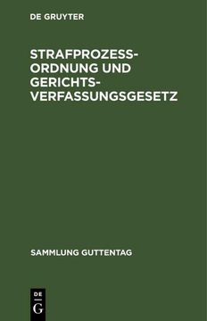 portada Strafprozeßordnung und Gerichtsverfassungsgesetz (en Alemán)
