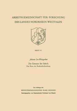 portada Die Grenzen Der Schrift. Der Kern Der Rechtschreibreform (in German)