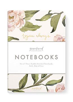 portada Gracelaced Lined Notebooks, set of 3, Rejoice, Pray, Give (in English)