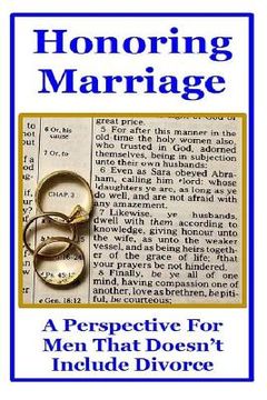 portada Honoring Marriage: A Perspective for Men That Doesn't Include Divorce (en Inglés)