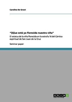 portada "[Q]Ue Está ya Florecida Nuestra Viña" (in Spanish)