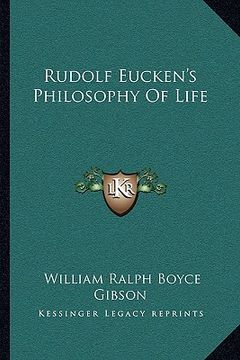 portada rudolf eucken's philosophy of life (in English)