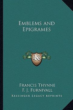 portada emblems and epigrames (en Inglés)