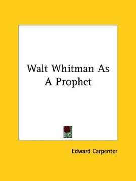 portada walt whitman as a prophet